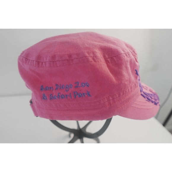 San Diego Zoo Giraffe Logo Girls Pink Youth Adjustable Hat Baseball Cap Giraffes - Picture 2 of 6